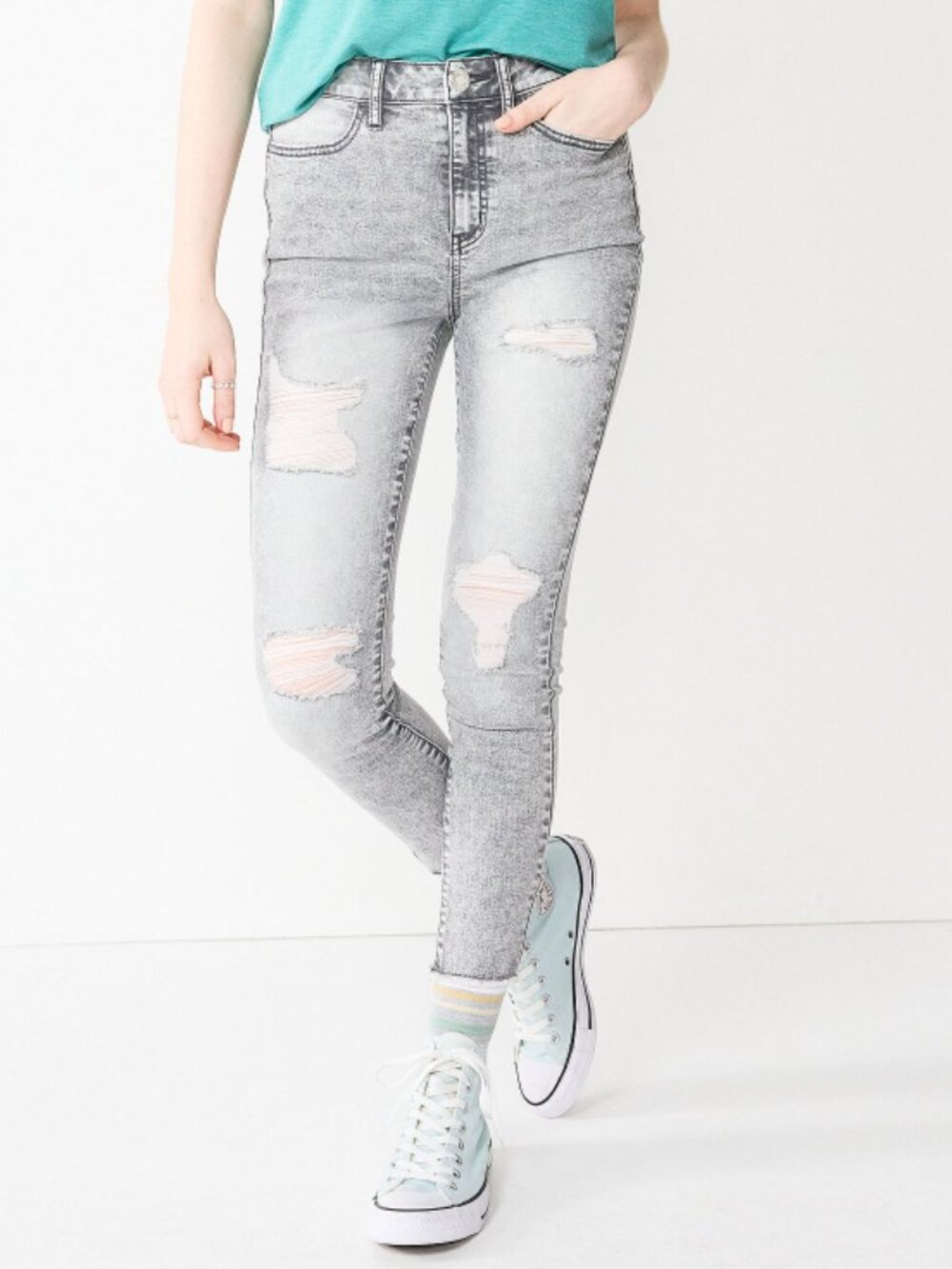 NWT SO Junior's High Rise Jegging - Gray - SZ 13